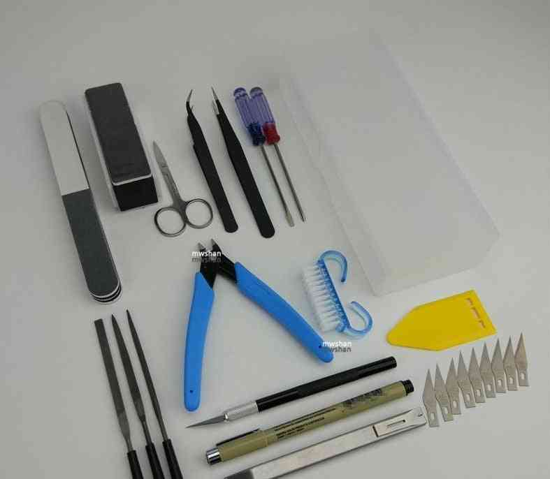 Juego de herramientas básico para tamiya trumpeter kits de modelos de plástico conjunto de herramientas accesorio de hobby