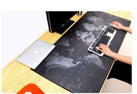 World Map Desktop Keyboard, Mouse Pad Mat