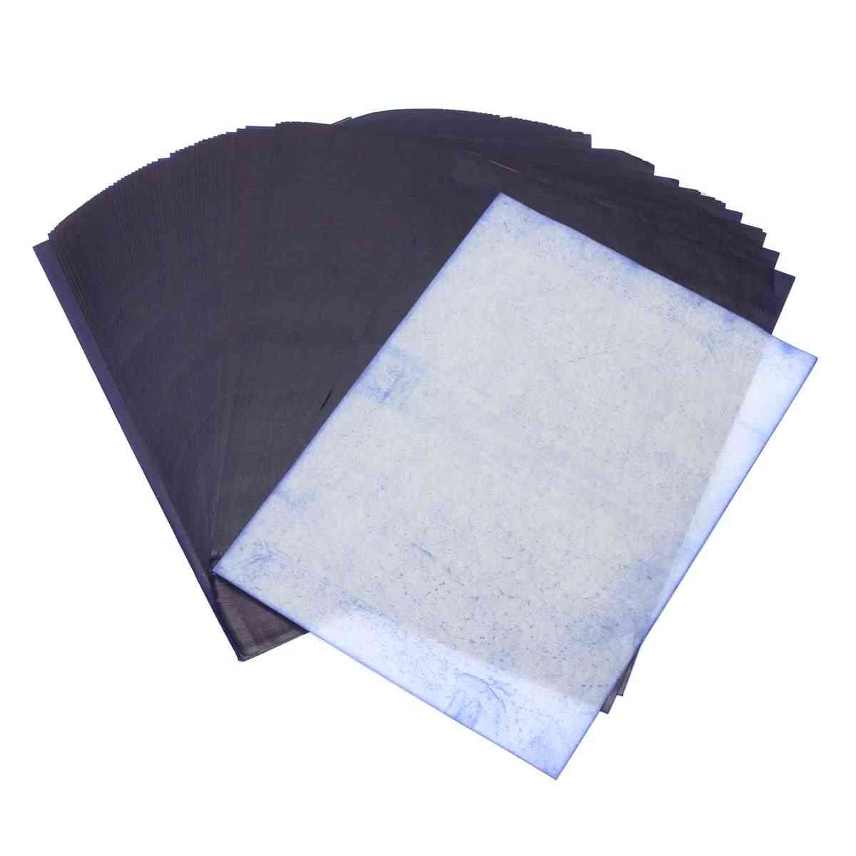 A4 100 hojas azul oscuro, fotocopiadora manual de carbón, papel de transferencia de plantilla hectógrafo