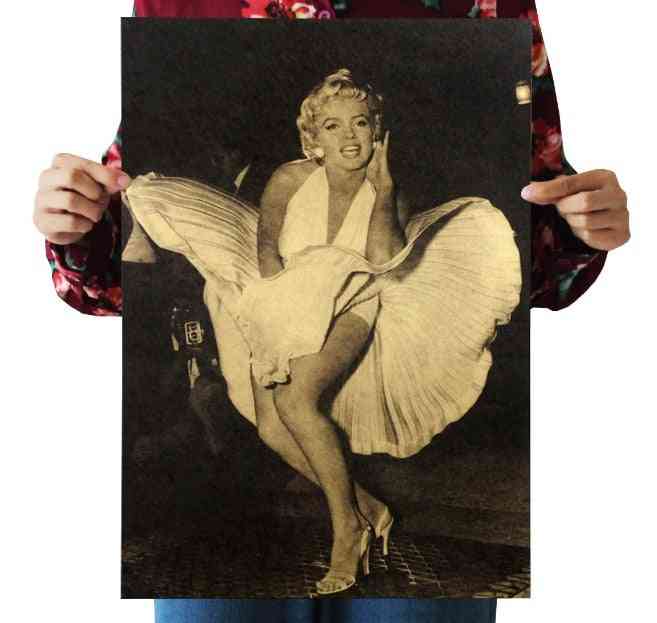 Marilyn monroe vintage kraft paper klasični filmski plakat