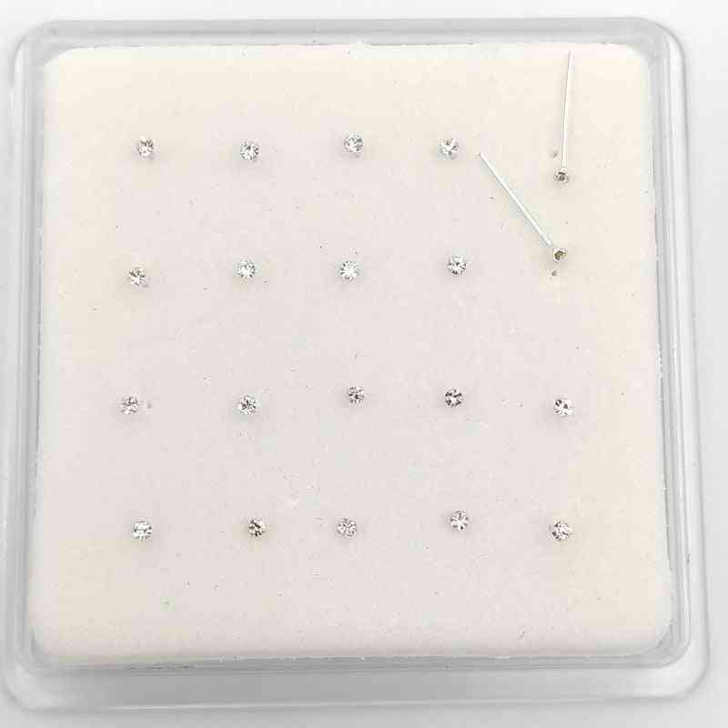 Sterling Silver Nose Stud, Tiny Pin Piercing Jewelry