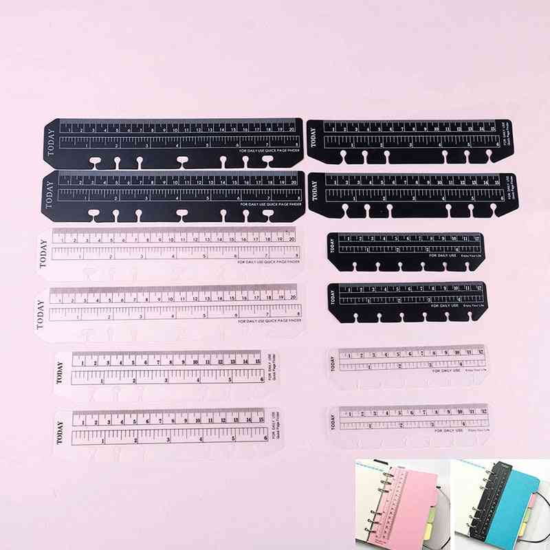 A5/a6/a7 6 Holes Ruler For Binder Planner - Notebooks Office School Index Ruler