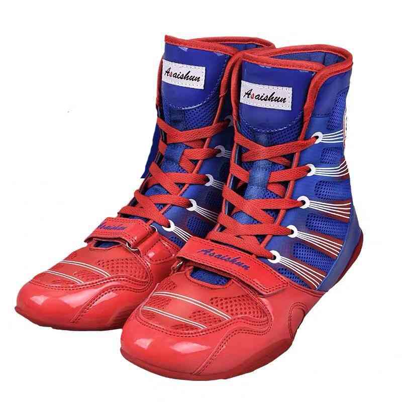 Stivali da wrestling professionali per uomo, scarpe da boxe da combattimento antiscivolo