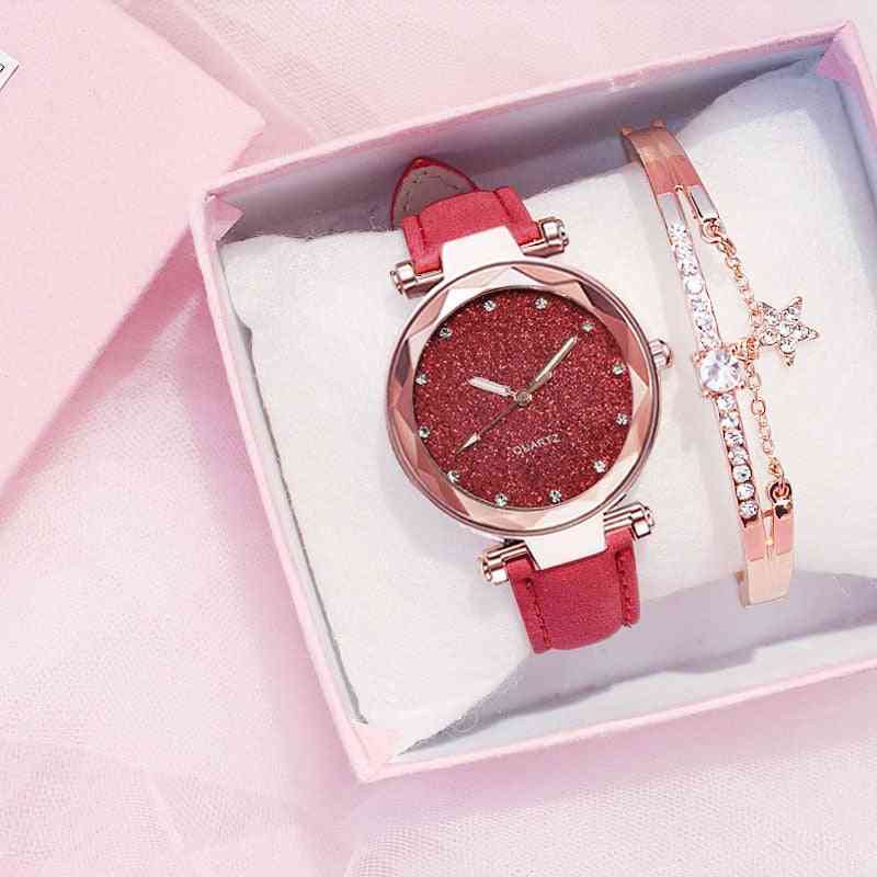 Romantische Sternenhimmel-Armbanduhr für Damen