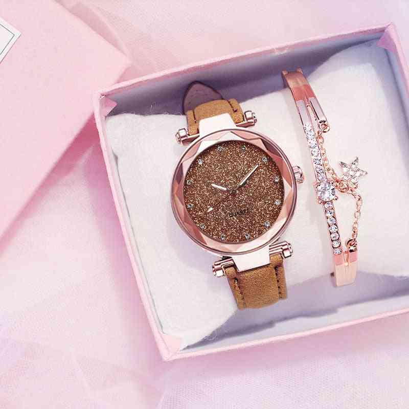 Romantische Sternenhimmel-Armbanduhr für Damen