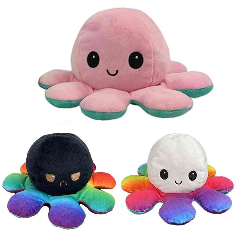 Roztomilá plyšová plyšová hračka s obojstrannou chobotnicou