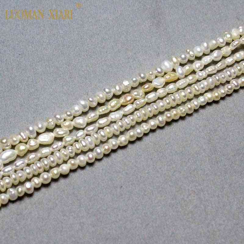 Natural Freshwater Pearl Irregular Rice Shape Beads For Jewelry Making