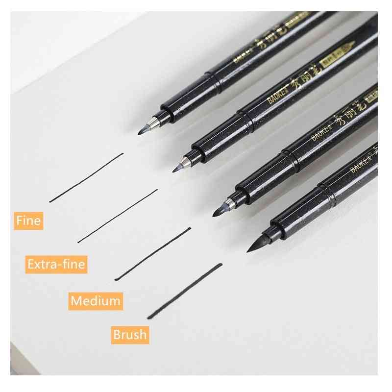 Calligraphy Pen Set - Fine Medium Brush Tip For Hand Lettering, Drawing, Writing, Signature Art Tools