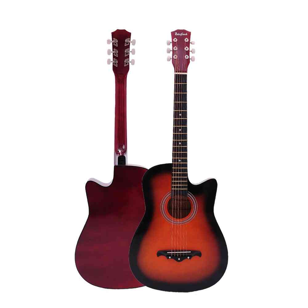Acoustic Guitar For Beginners 6 Strings Basswood With Sets