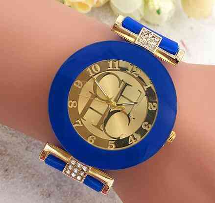 Ceasuri de modă din silicon cuarț casual din Geneva, ceas de mână pentru bărbați și femei