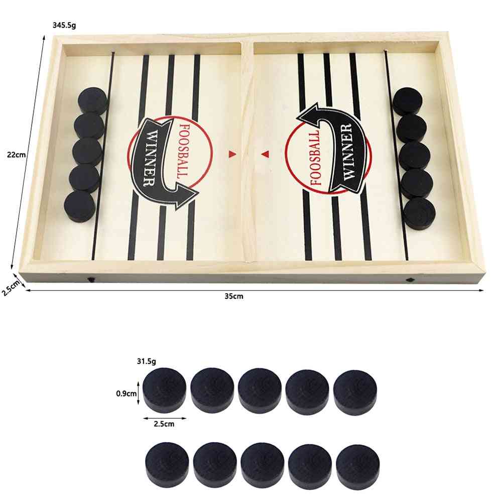 Table Fast Hockey Paced Sling Puck - Winner Game Toy For Family / Kids