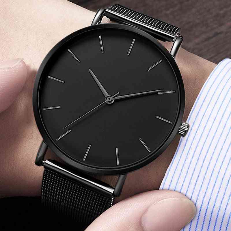Simple Metal Hour Reloj Quartz Watch