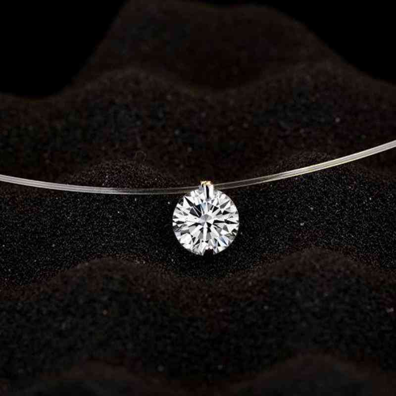 Shiny Crystal Zircon Pendant Necklace