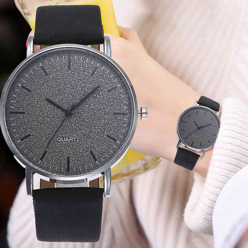 Fashion Women Leather Luxury Analog Quartz Starry Wristwatch