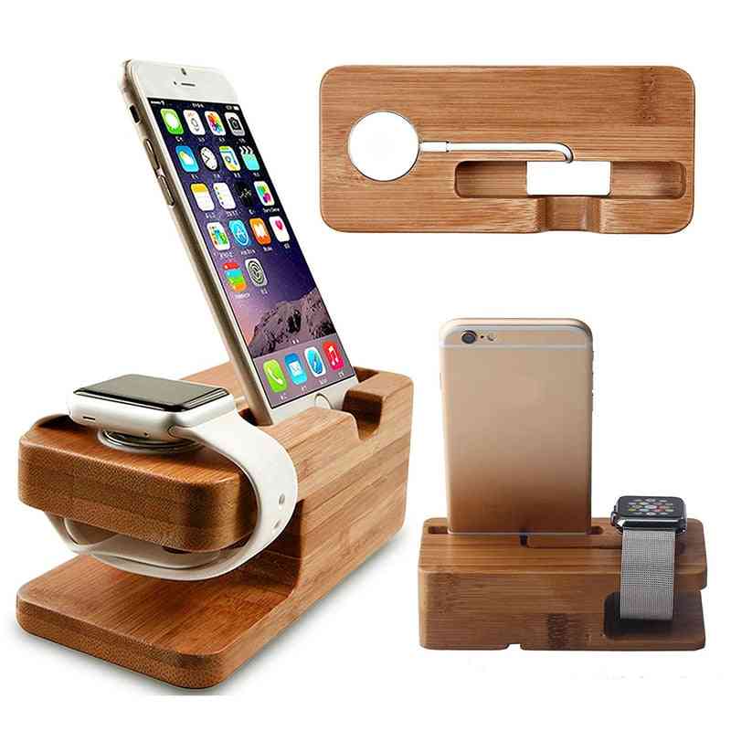 Drvena kutija, stalak za telefon za sat s jabukama