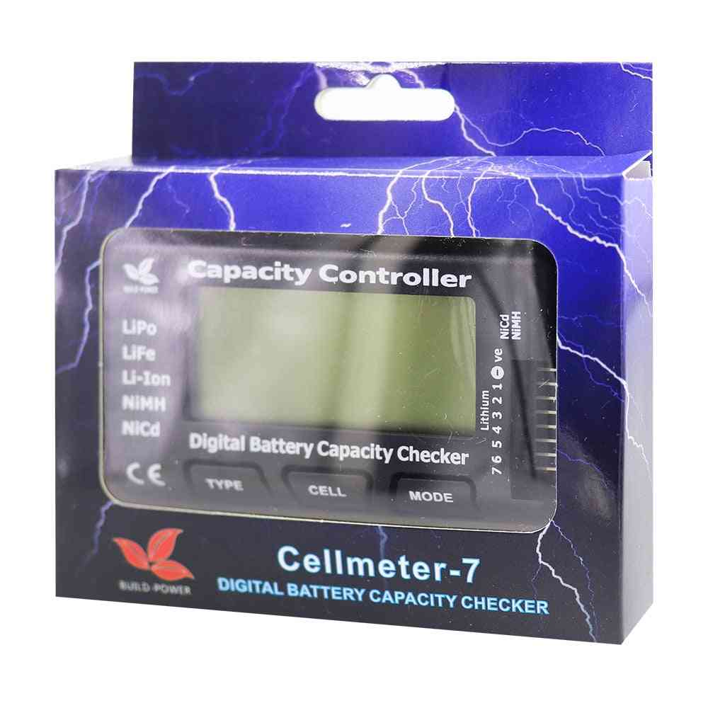 Rc cellmeter-7 digitálny kontrolér kapacity batérie lipo life li-ion nicd nimh tester napätia