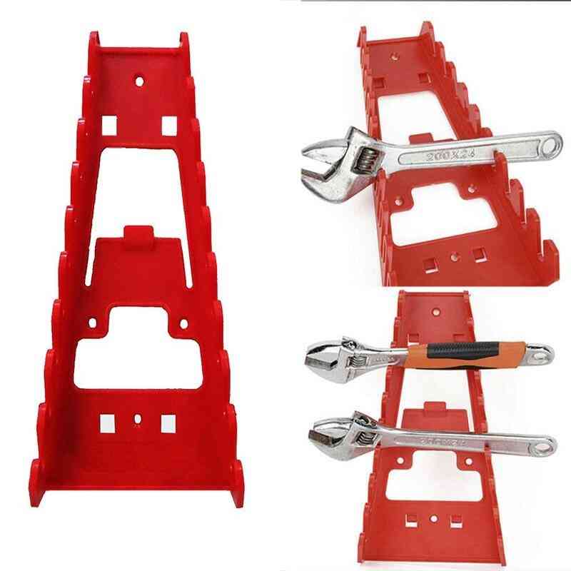 Multi-function Wrench Holder, Multi-slot Plastic Hanger Wall Mounted Storage Tray Tools