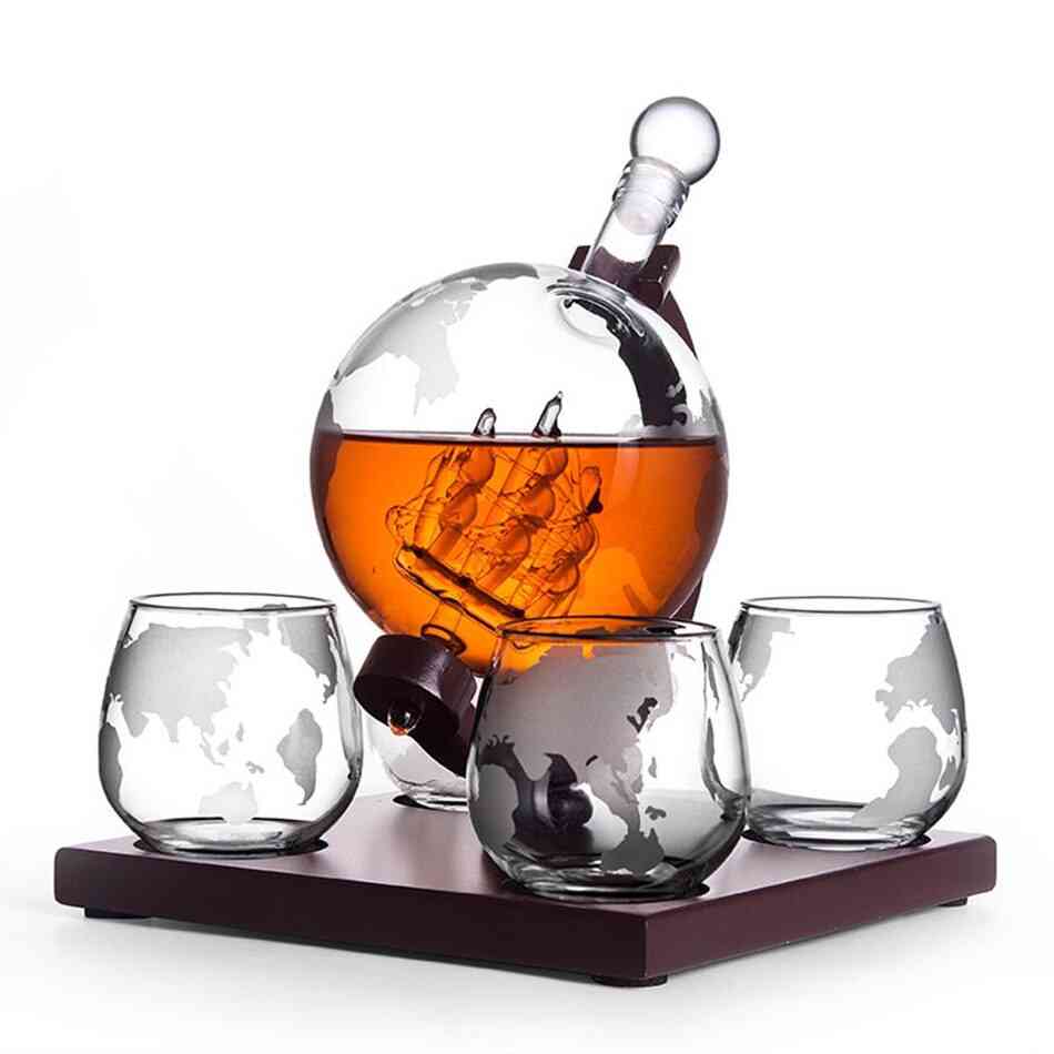 Creative Wine Bottle And Glass Set