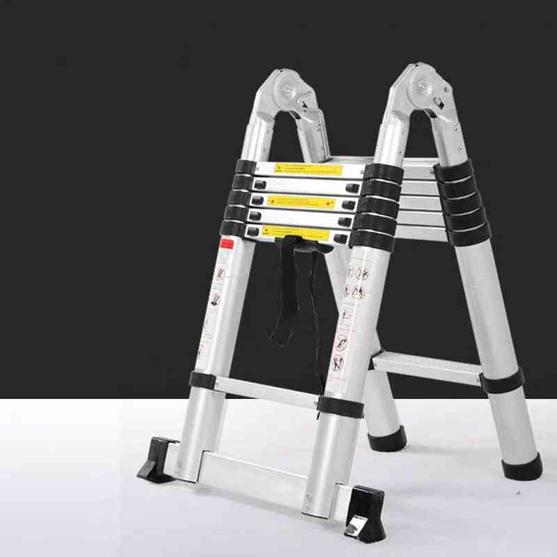 Portable Telescopic Ladder With Board - Multipurpose Thickening Folding Stairs