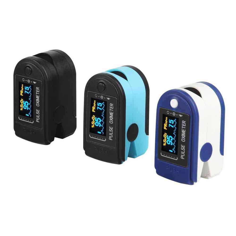 Finger Oximeter Monitor Portable Clip, Heartbeat Pulse Rate, Saturation Home Fingertip