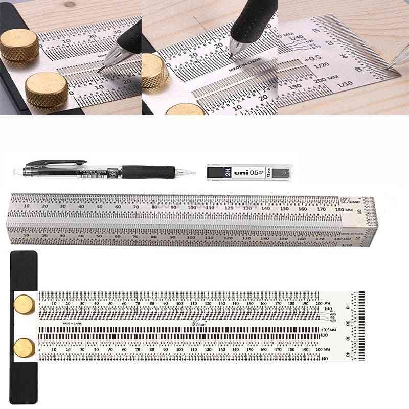 Woodworking T-type Hole Scribing Ruler