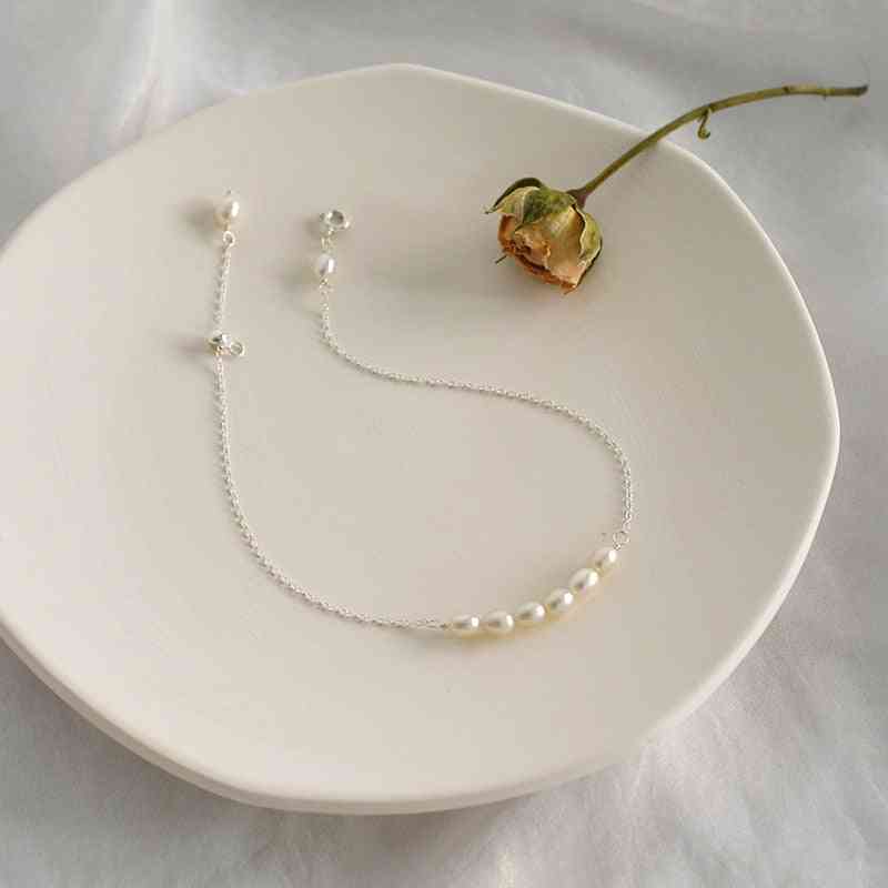 Dámske náušnice z rýdzeho striebra 925 pre ženy s prírodnými sladkovodnými perlami