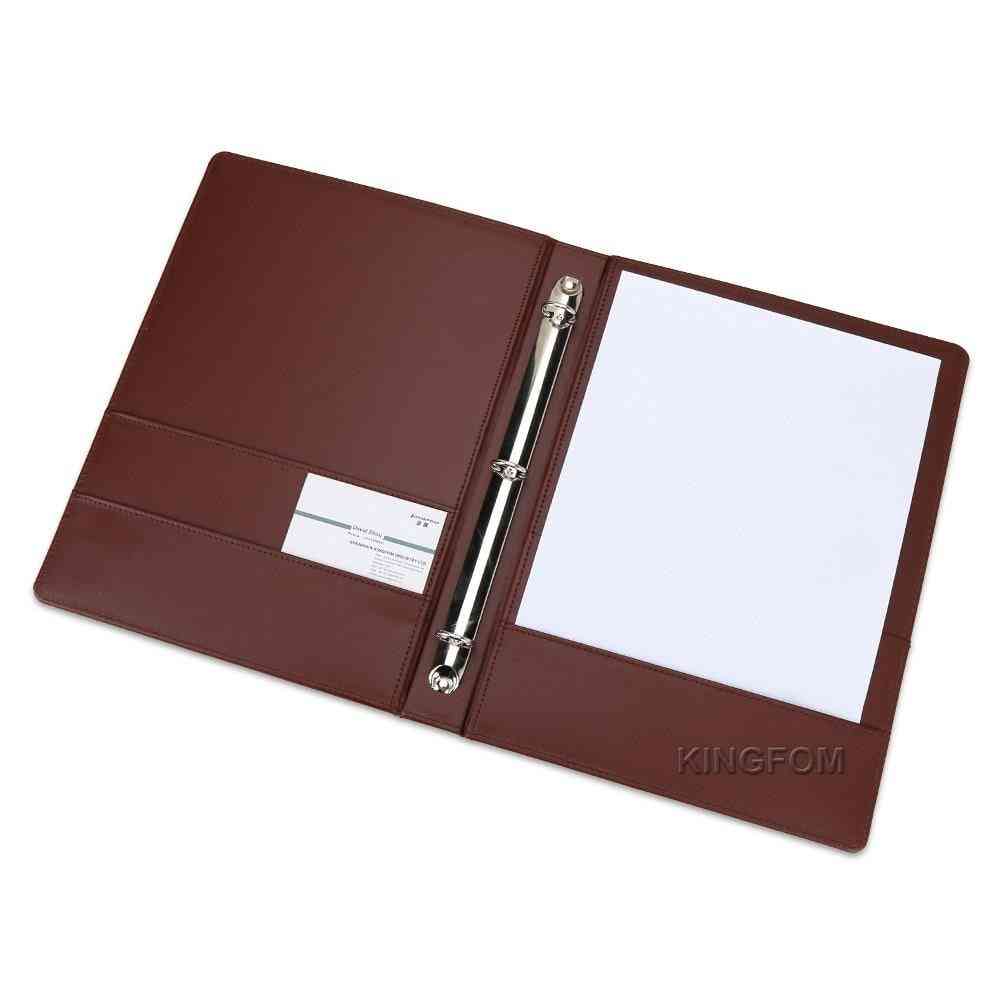 3 Rings Binder A4 Folder With Pockets For Document