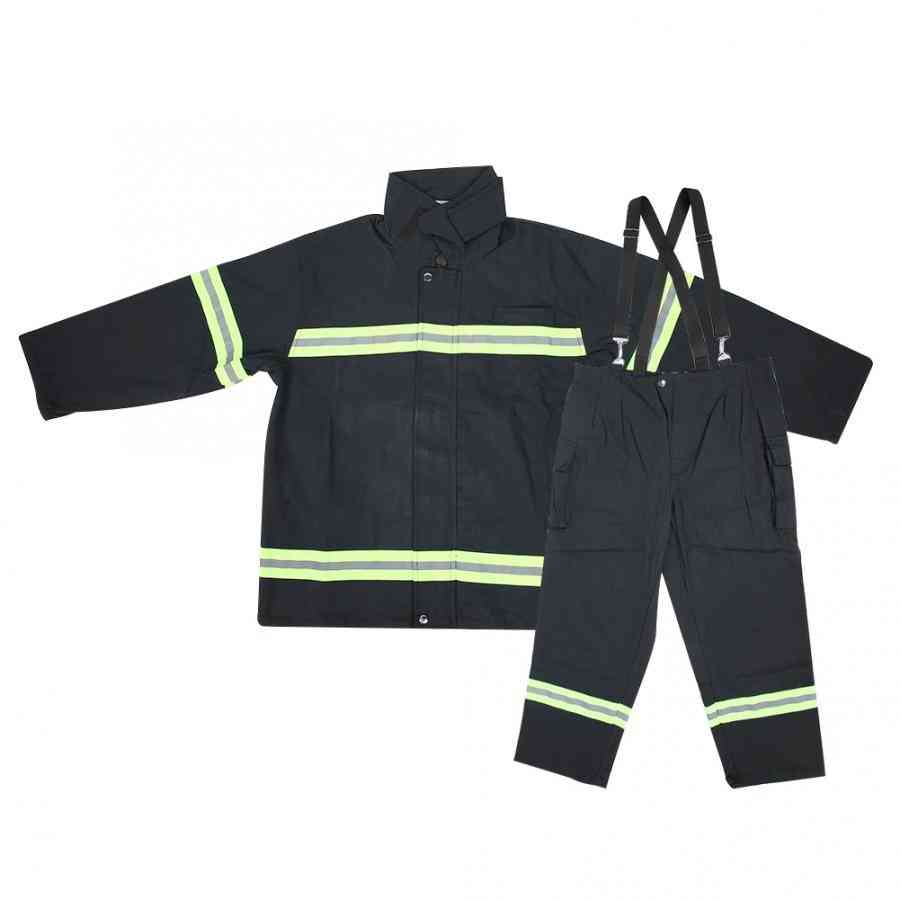 Ropa ignífuga ignífuga, resistente al calor, abrigo reflectante de protección para bomberos, pantalones