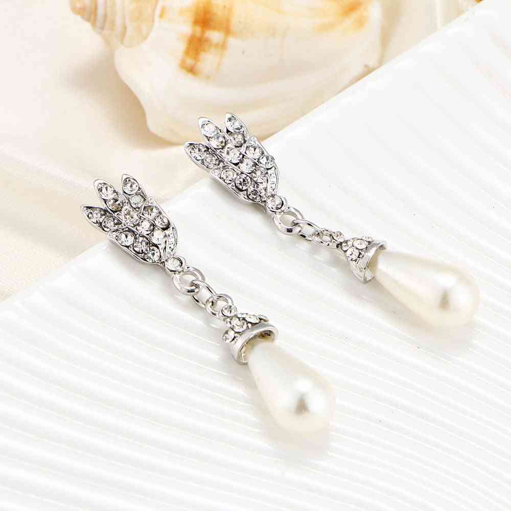 Braut Perlen Kristall mit kurzen Schlüsselbein Halskette gesetzt