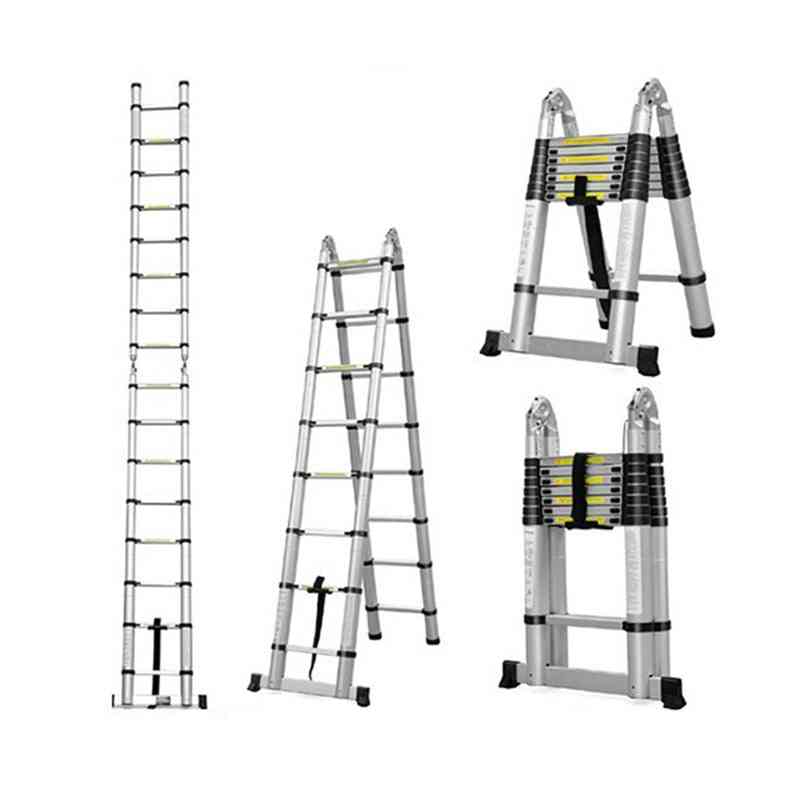 Multifunctional Retractable Telescopic Extension Thick Aluminum Folding Ladders