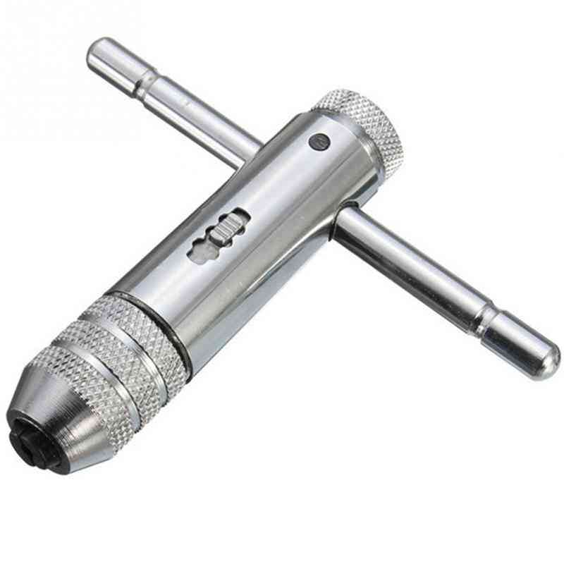 Adjustable T-handle Ratchet Wrench With M8 Screw Tap