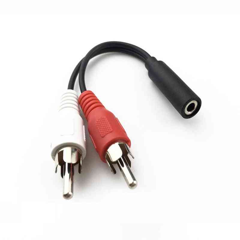 3.5mm Female Mini Jack To 2 Rca Male Cable