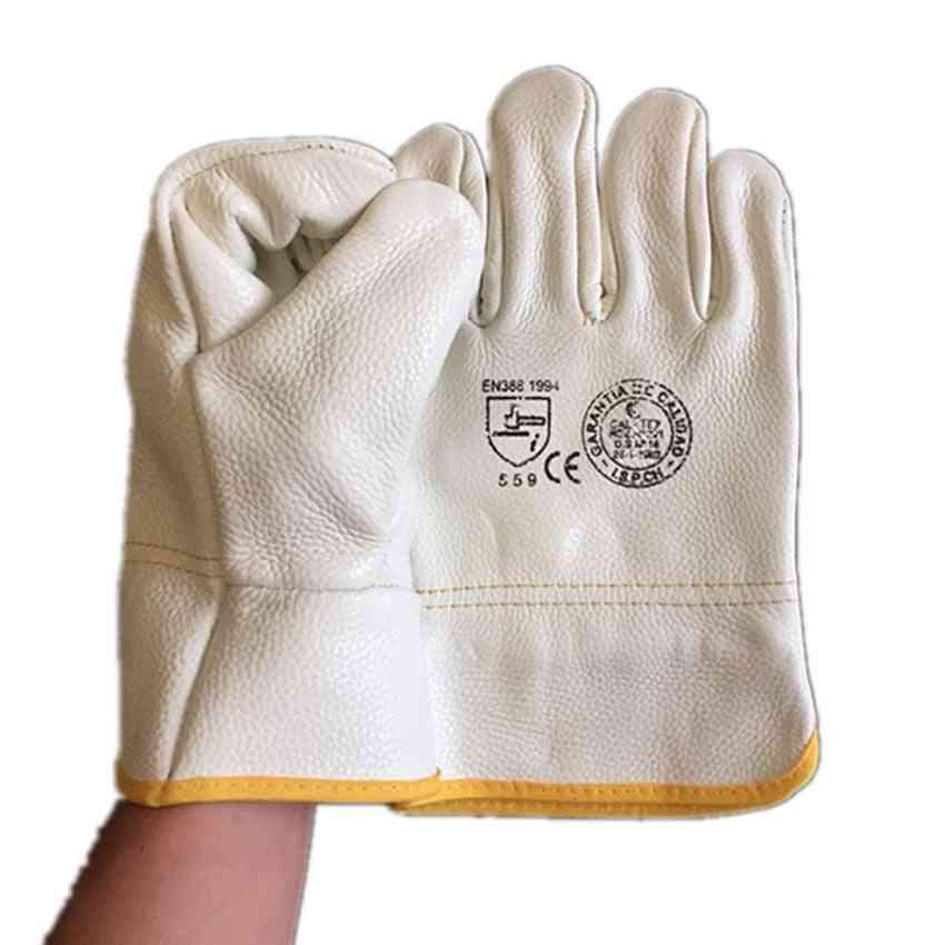 Working Cowhide Leather Insulation Welding Gloves