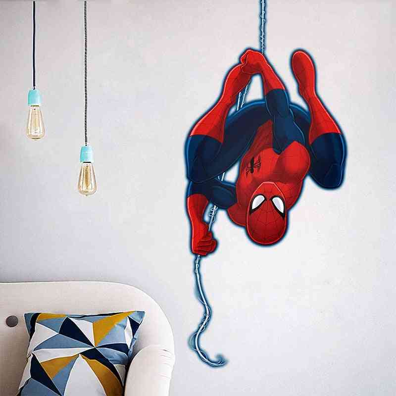 3d Effect Hero Spiderman Wall Stickers Rooms
