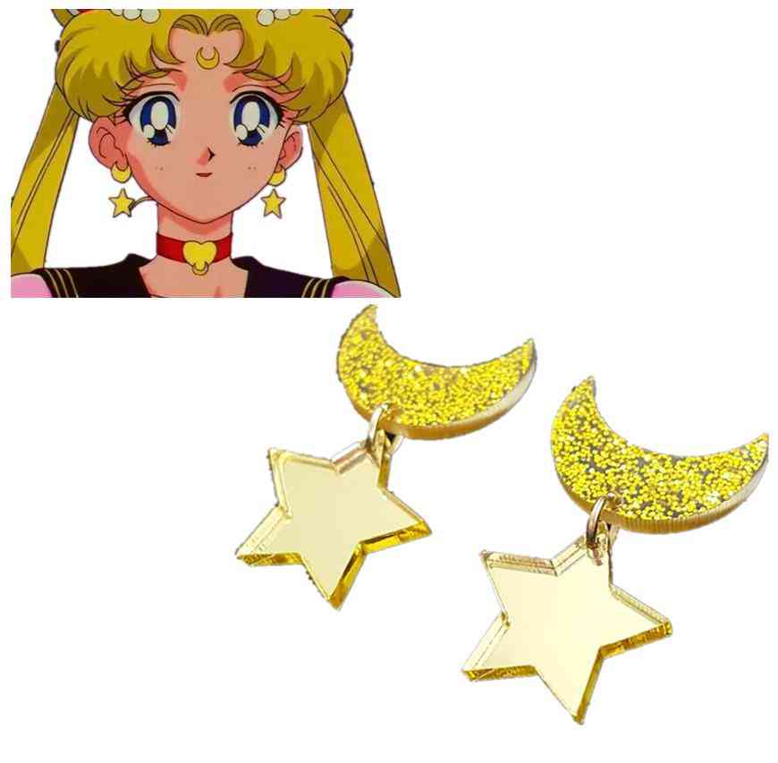 Anime Sailor Moon Cosplay Star Space Earrings Ear Clip