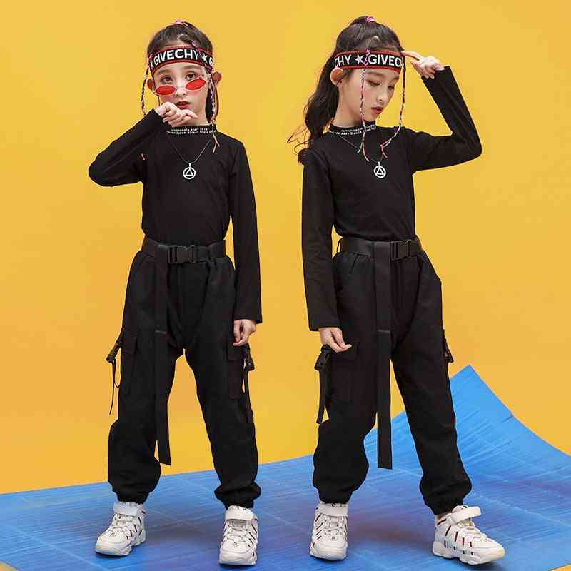 Kid Hip-hop Clothing, Sweatshirt Running Casual Pants For Dance Clothes