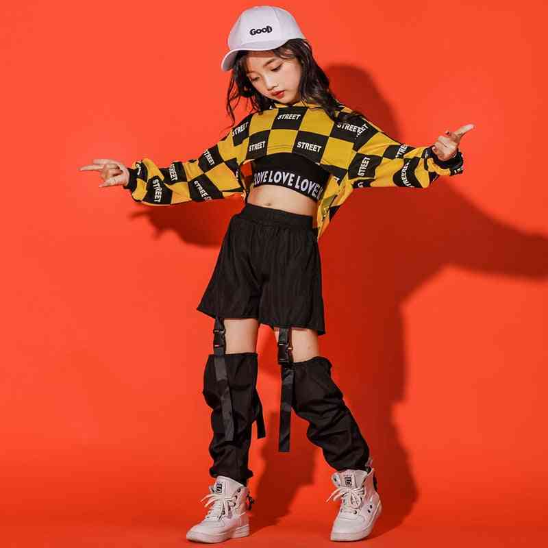 Children/girl Long Sleeve Hip-hop Jazz Dance Ballroom Clothes