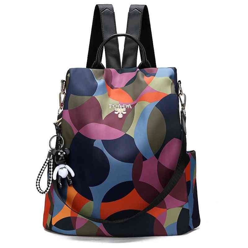Fashion Anti-theft Women Backpack, Durable Fabric Oxford School Bag