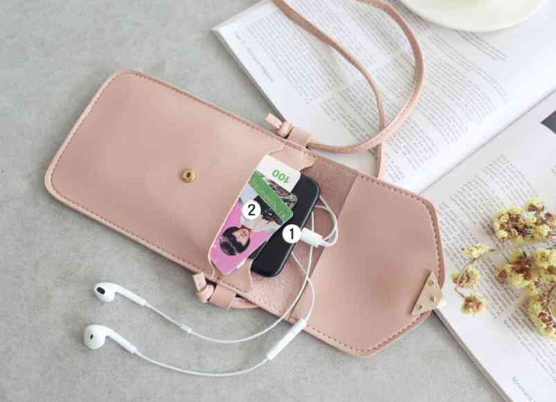 Kvinnors pekskärm mobiltelefon handväska / väska, smarttelefon läder plånböcker