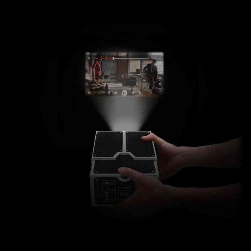 Mini proyector, cartón portátil de bricolaje para teléfono inteligente