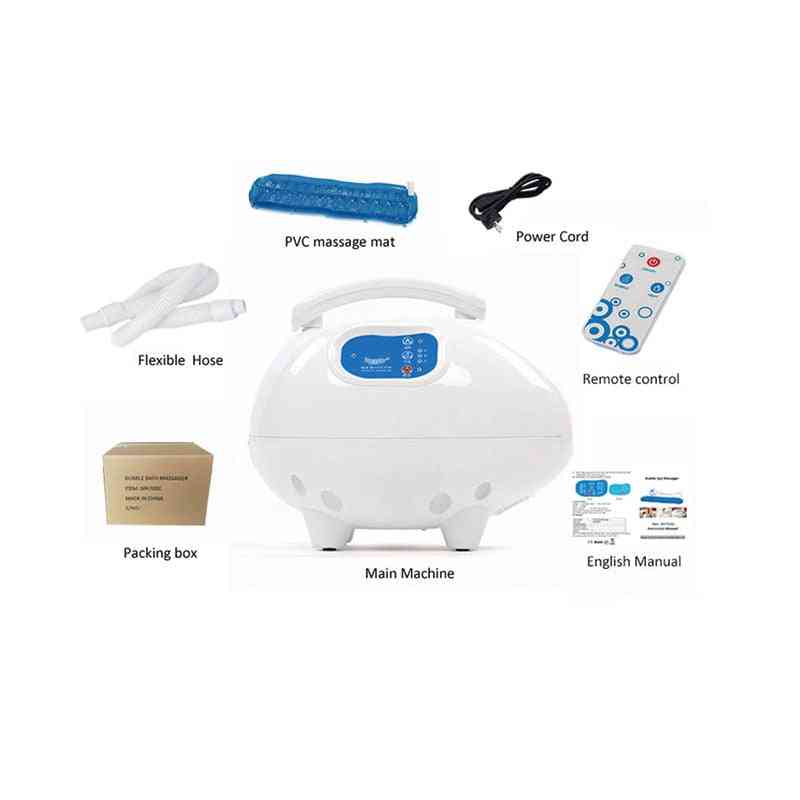 Portable Air Bubble Bath Massager Mat With Remote Control