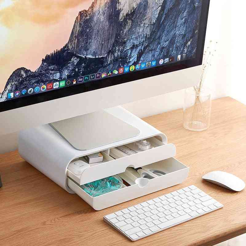 Multi-function Desktop Monitor Stand, Computer Screen Riser Laptop Stand Holder