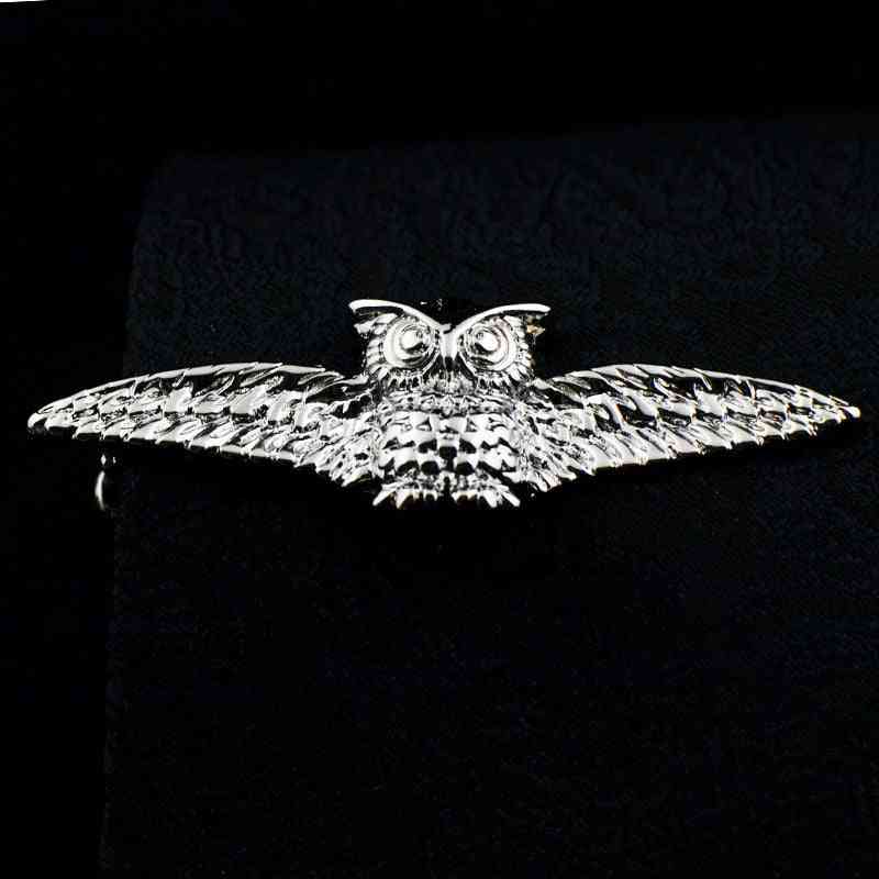 High Quality Laser Engraving Tie Clip Black Men's Business Rudder Feathers