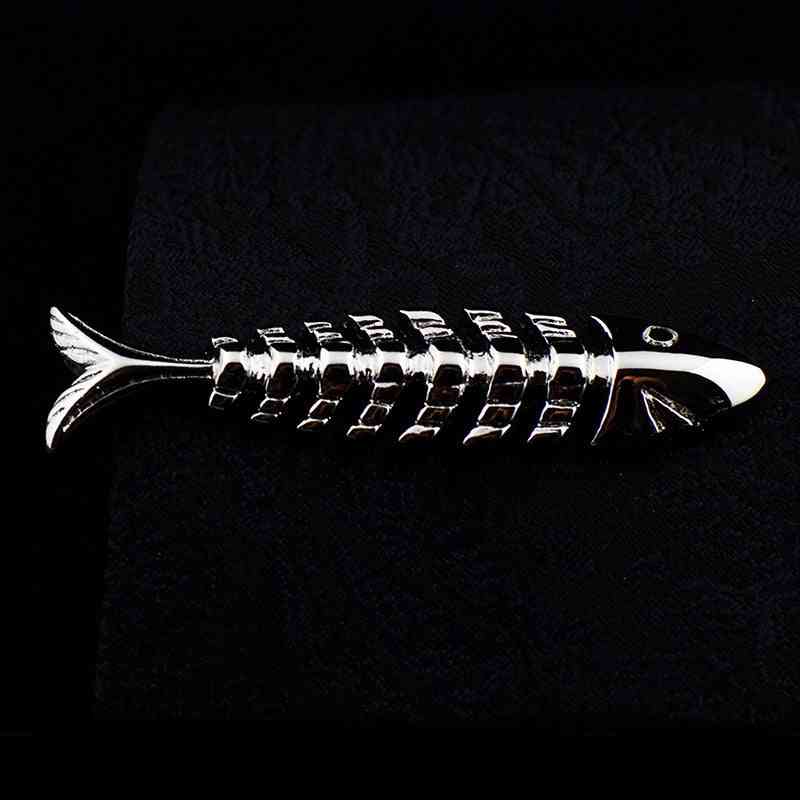 High Quality Laser Engraving Tie Clip Black Men's Business Rudder Feathers