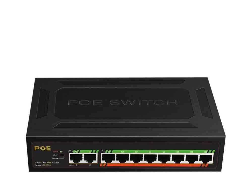 Poe gigabit switch aktiv snabb switch med intern ström 52v för poe kameras säkerhetsmonitor