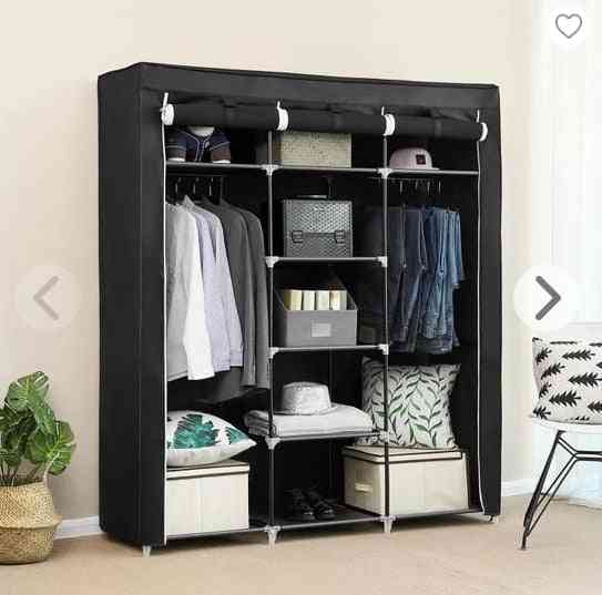 Portable Clothes Closet Cabinet, Non-woven Fabric Wardrobe Folding Clothing Storage