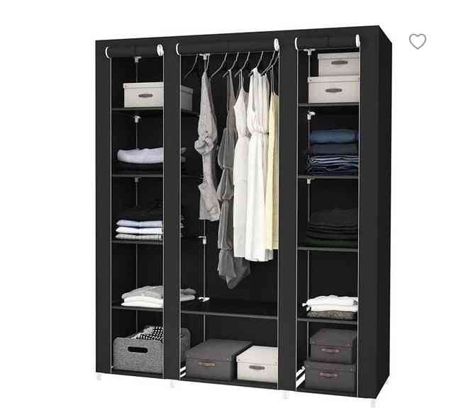 Portable Clothes Closet Cabinet, Non-woven Fabric Wardrobe Folding Clothing Storage