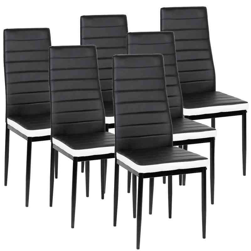 Cadeira de jantar, estilo nórdico moderno meio couro durável poltronas