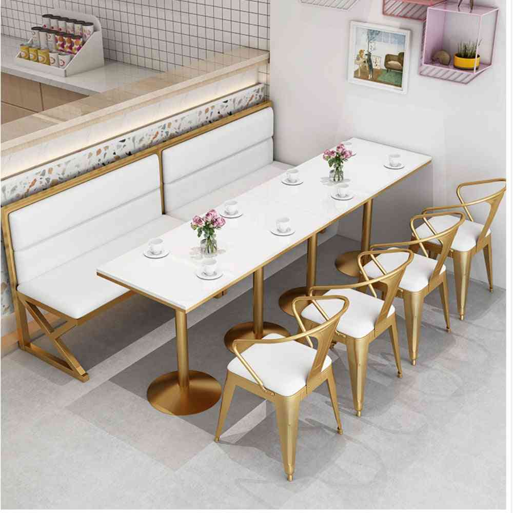 Tea Shop Booth Sofa Tables And Chairs Combination Nordic Simple Leisure Red Restaurant