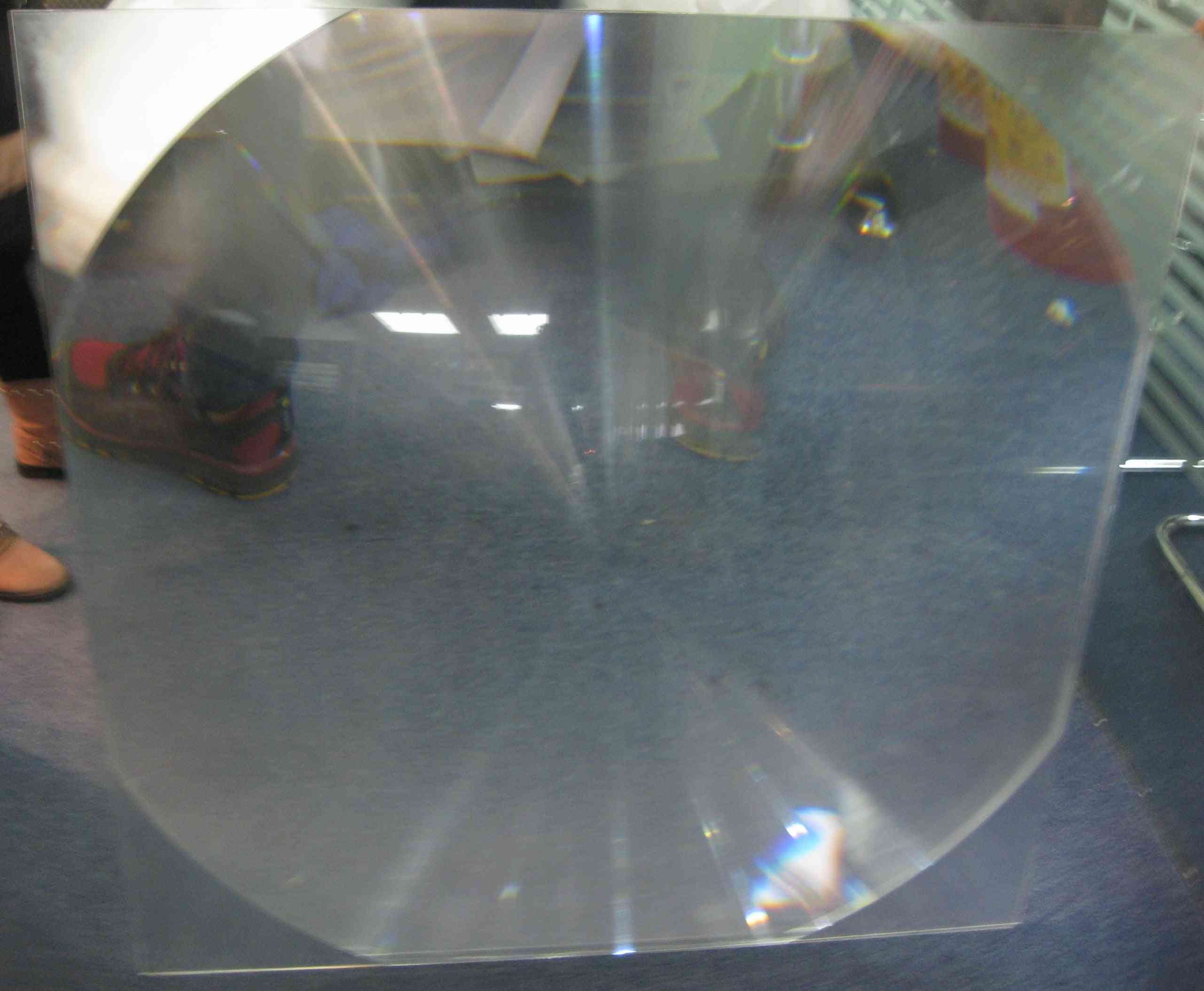 Forme carrée, lentille solaire de Fresnel à longueur focale